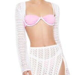 FOREVER 21 🦋 5/$21 Crochet Swim Cover-Up Shrug NWT